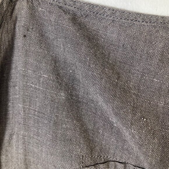 Womens Max Studio Linen Cotton Lace Back Strappy Dress Gray Brown M - Picture 9 of 10